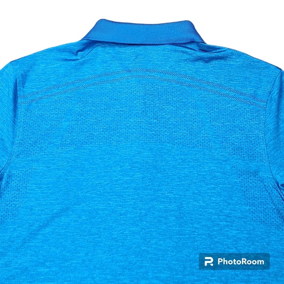 Duluth Trading Co Polo Shirt M Men's‎ Blue Breezeshooter Zip Golf Beach Vented - Picture 4 of 5